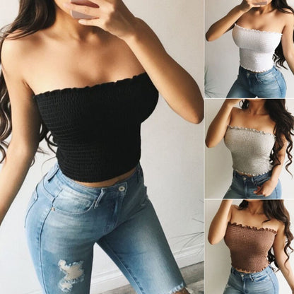 Skinny Sleeveless Crop Tops