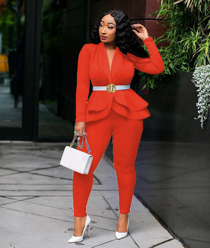 Top and Pants Two Piece Set