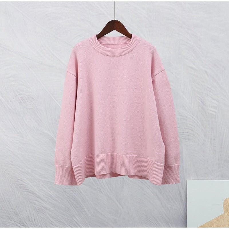 Crew Neck Pullover Loose Tops